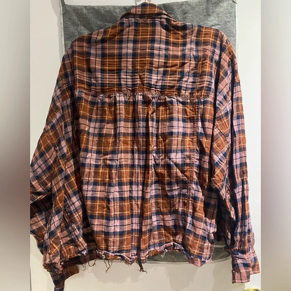 Pilcro Animal Print and Plaid Shirt - Picture 2 of 4